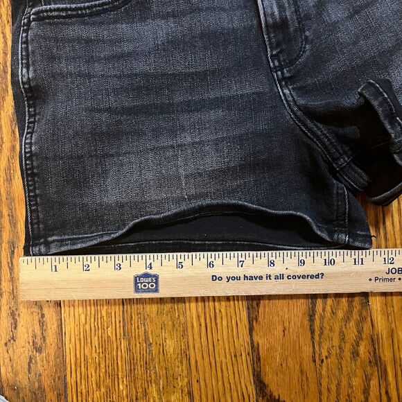 Hollister Ultra High-Rise 3" Soft Stretch Short Size 9/W29 Black Denim Cutoff - Picture 8 of 9